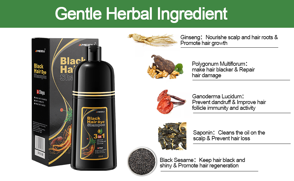 instant black hair shampoo