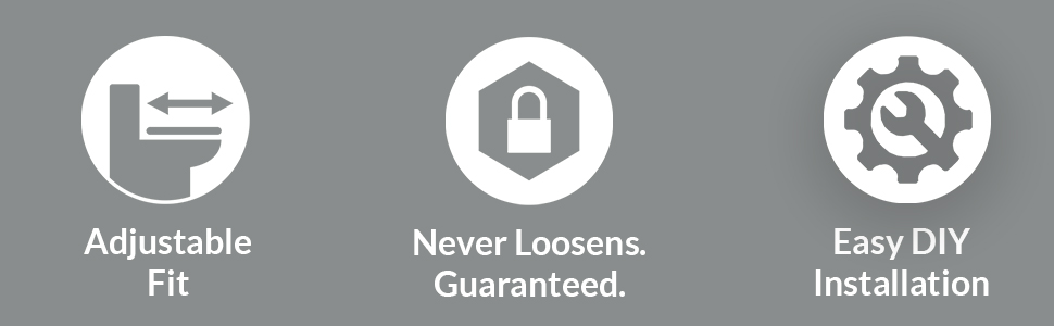 Hinges remove for easy cleaning, durable wood seat resists chips and scratches, easy installation