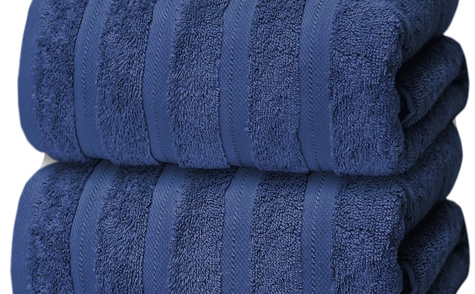 Casabella Deluxe Pack of 2 Bath sheets 90x180 cm 650 GSM Royal Blue 100