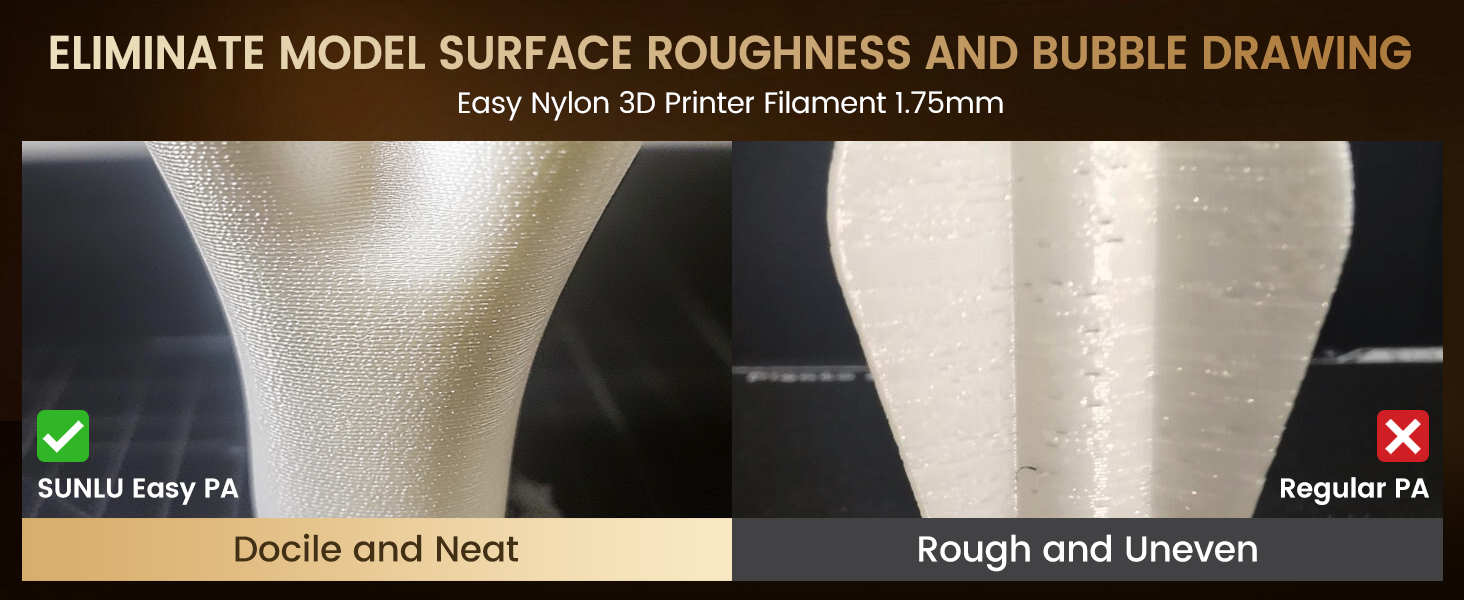 SUNLU Easy PA 3D Printer Filament, Easy Nylon 3D Filament 1.75mm