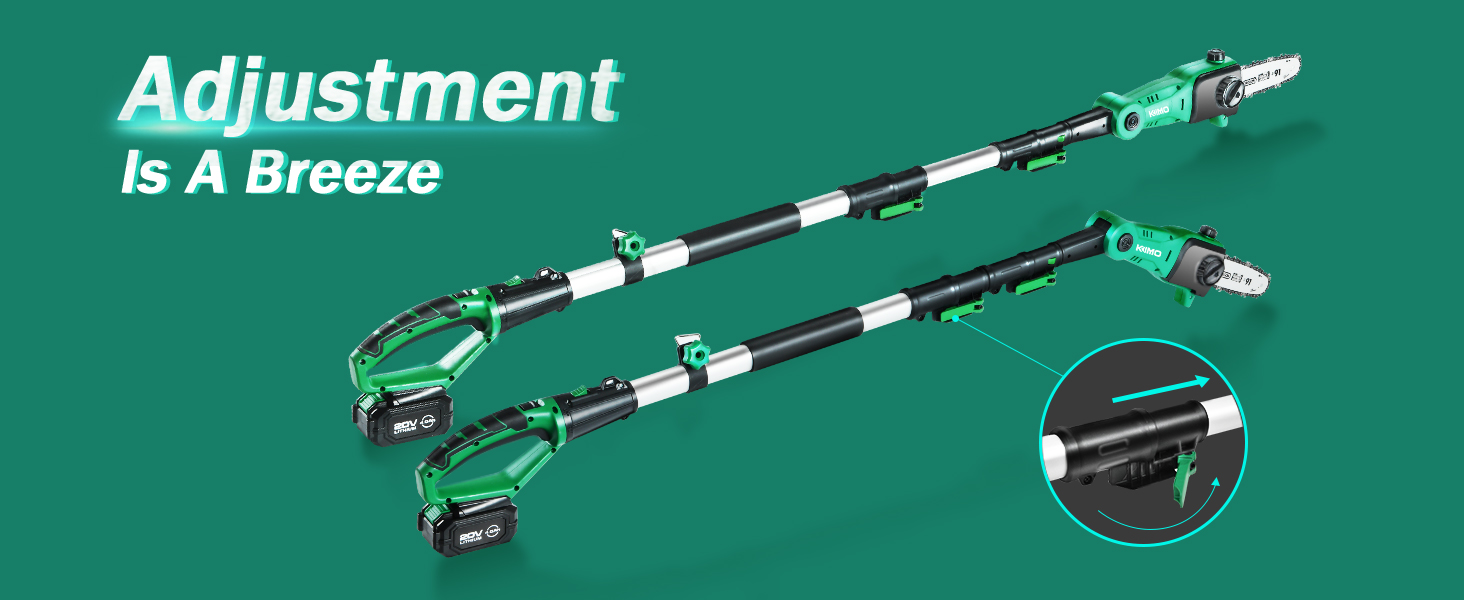 KIMO Pole Saw, 13Foot Max. Reach 4000mAh Battery Powered