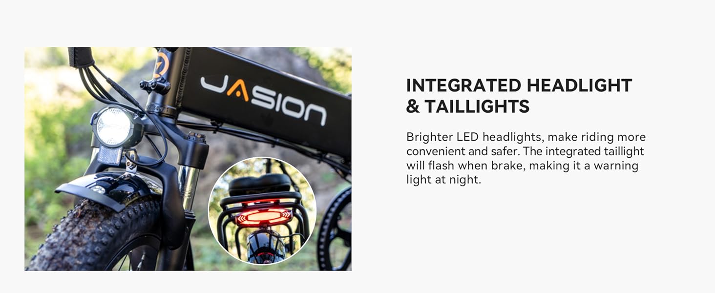 Jasion EB7 2.0 Electric Bike for Adults, 1200W Peak Motor 45KPH Max - Jasion Electric Mountain Bike For Adults