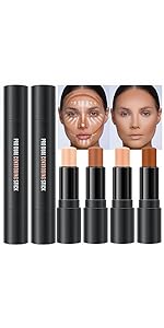 evpct 4 Colors Cream Contour Stick Palette Contouring Concealer Stick