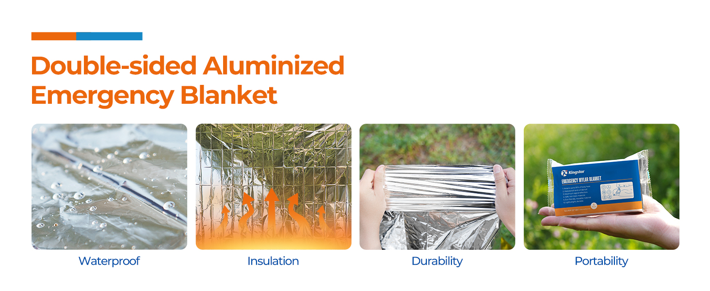 Double-sided Aluminized Emergency Blanket