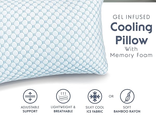 Amazon.com: Nestl Cooling Pillow for Sleeping 2 Pack, Luxury