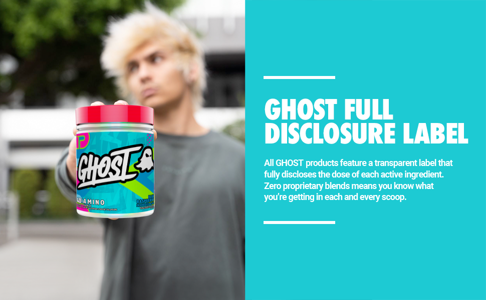 GHOST Amino Essential Amino Acid Supplement 20 Servings Intra