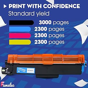 4 Pack TN227BK High Yield Black Toner Cartridge