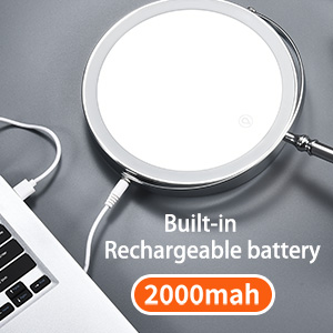 wall mounted makeup mirror with light