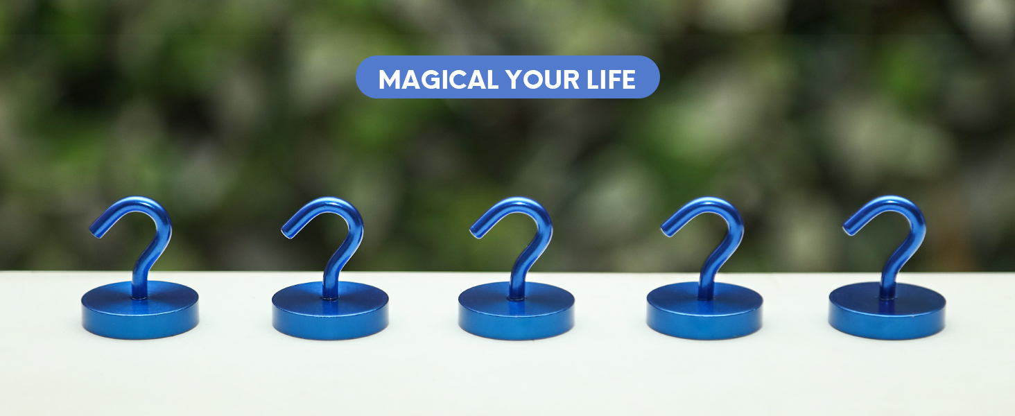 Neosmuk Navyblue Strong Magnetic hooks heavy duty with steel tube inside the base