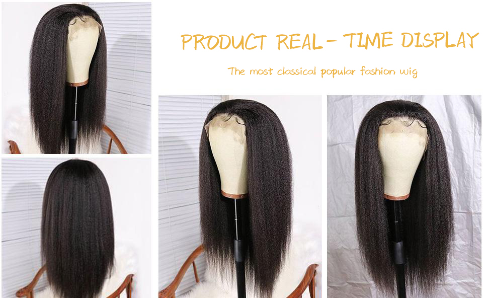 kinky straight wigs human hair