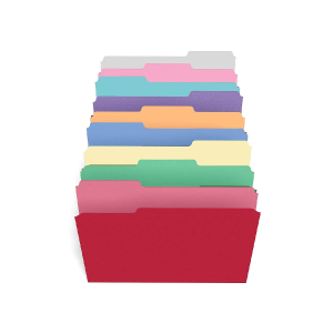 Staples Colored Top-Tab File Folders