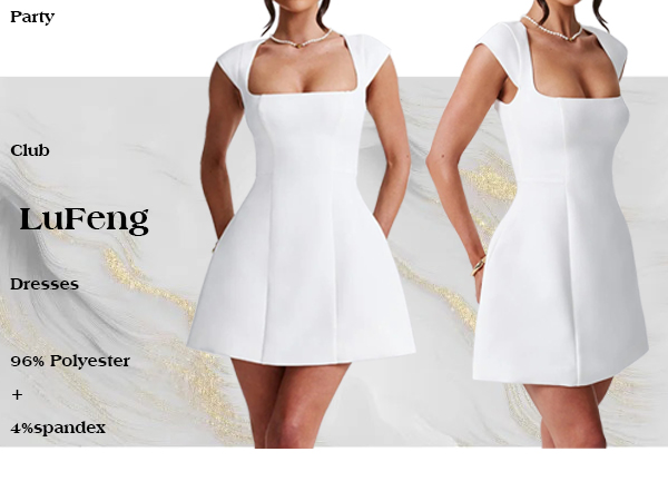 Pointed Collar Mini Dress Mサイズ Winslet Black Square-Neck Skater Mini Dress – Club L London