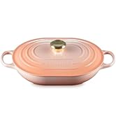 Le Creuset Enameled Cast Iron Signature Oval Casserole, 3.75 qt., Peche