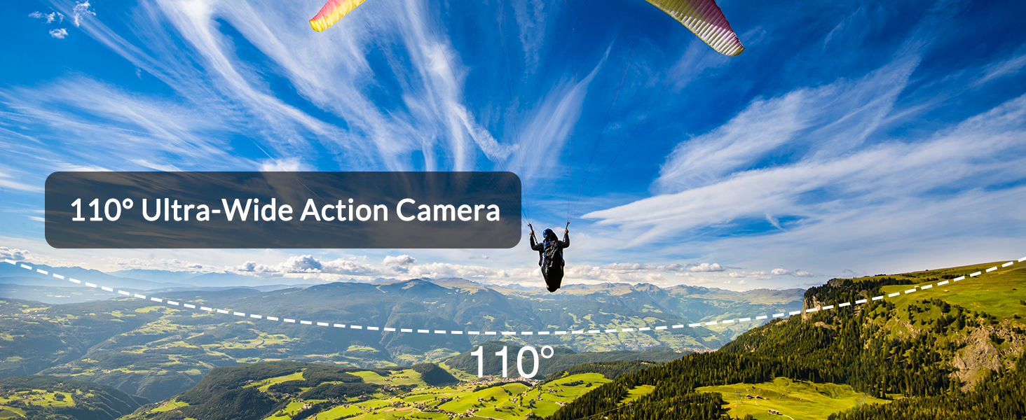 110° ultra-wide action camera