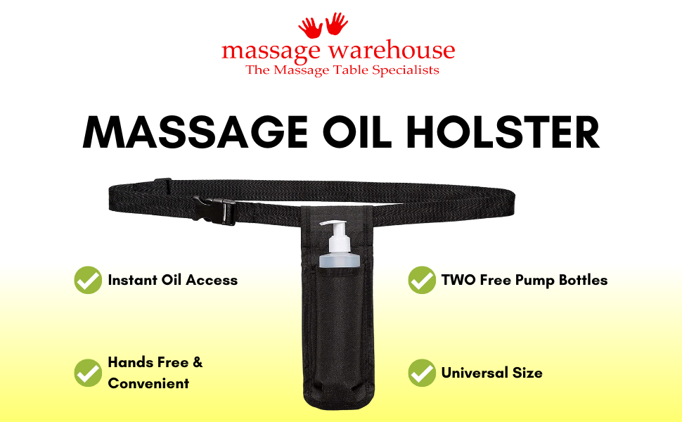 Adjustable Massage Oil Bottle Waist Holster Durable Stitching & Heavy