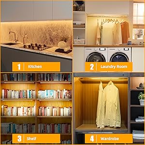 For kitchens, laundry rooms, shelves and wardrobes