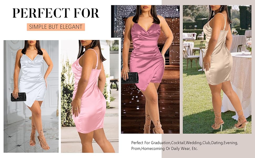 satin sleeveless dress