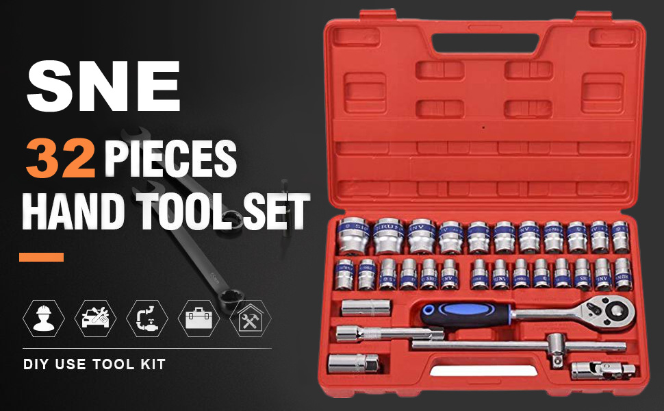 Heavy Duty Hex Socket Tools, DR. Socket Set, Heavy Duty Socket Tools set, SPN-RECPP