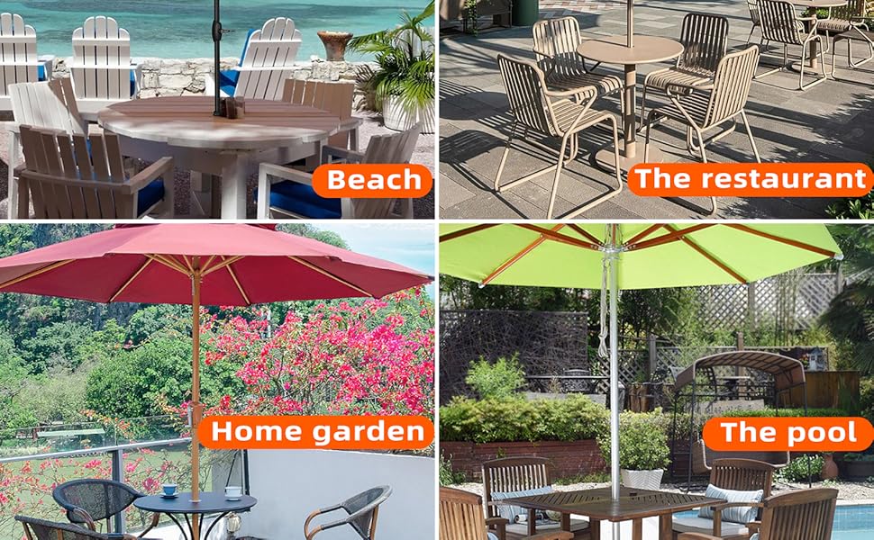 SUQ I OME 2 sets of 2 inch Patio Table Umbrella Hole Ring