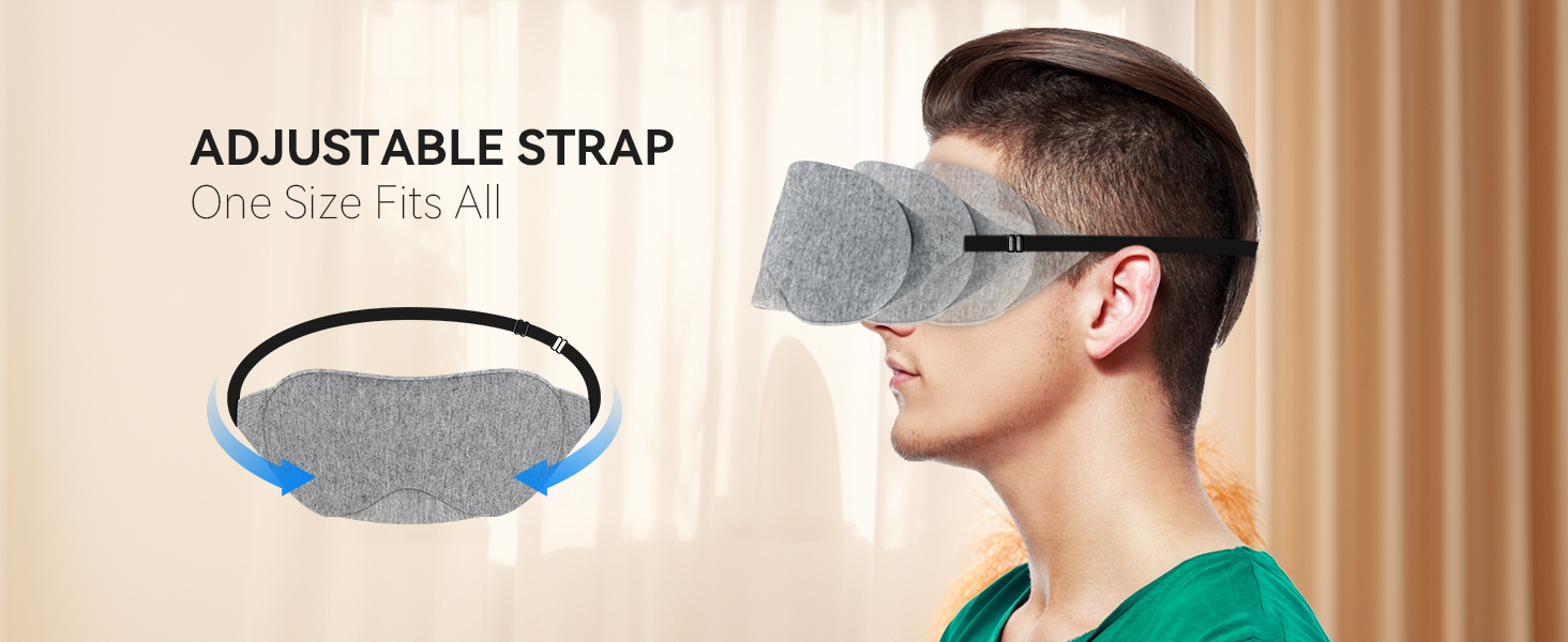 mavogel Cotton Sleep Eye Mask Updated Design Light Blocking Sleep