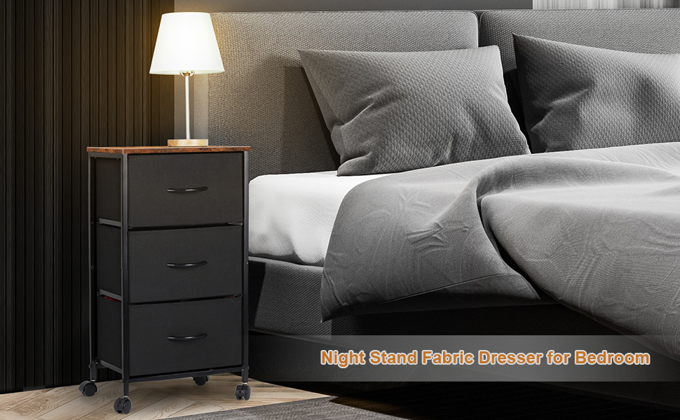 Small Dresser for Bedroom, 3 Drawer Fabric Storage Chest