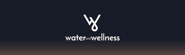 Water and Wellness Logo image on black gradient background