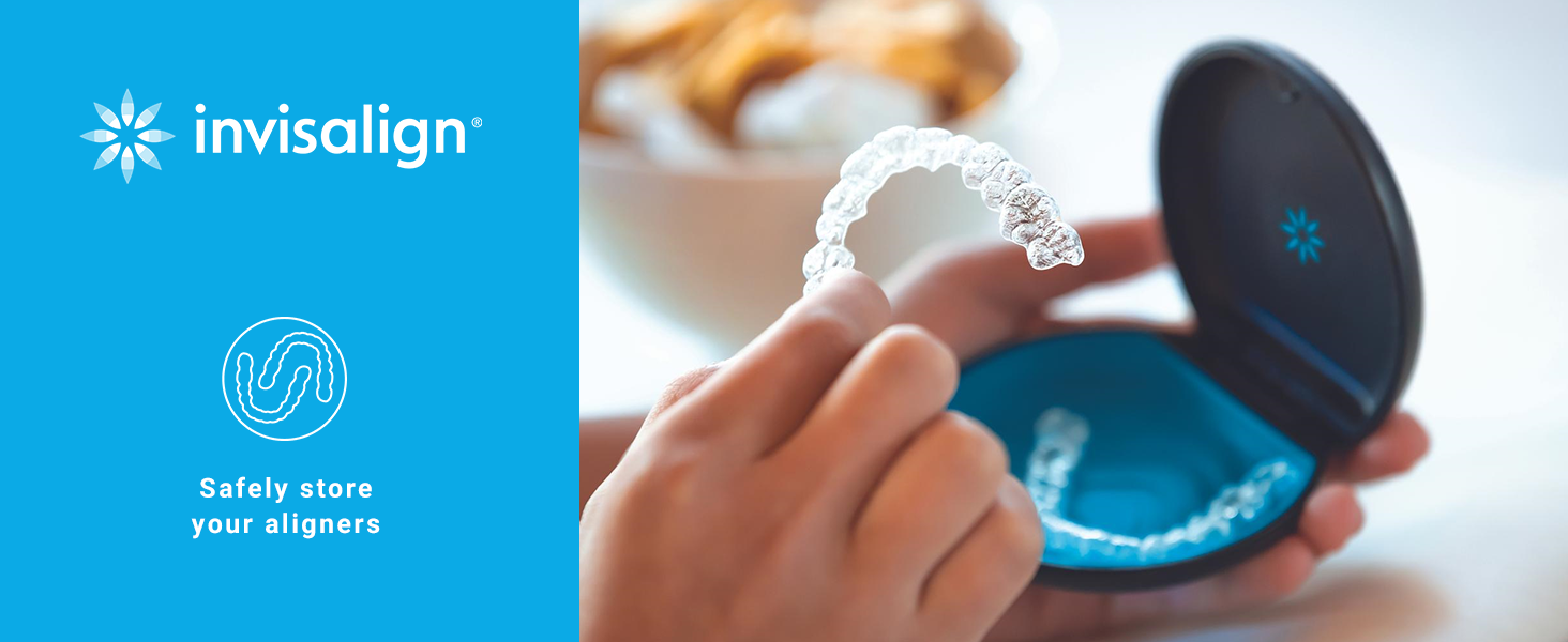 Invisalign™ Aligner and Retainer Case (Black) Health