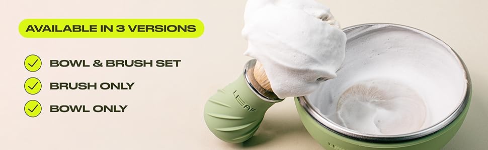 shave bowl and brush product variations