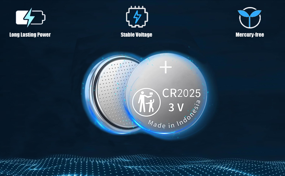 2Pack CR2025 Remote Key Fob Battery Replacement for