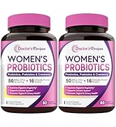 Doctor's Recipes Women's Probiotics, 50 Billion CFU 16 Strains, with Organic Prebiotics Cranberry...
