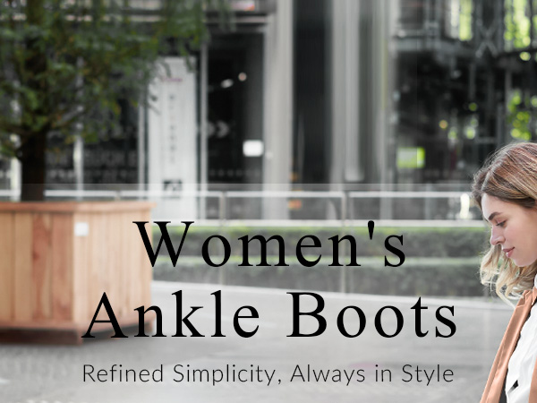 Amazon.com | mysoft Women's Ankle Boots Low Chunky Stacked