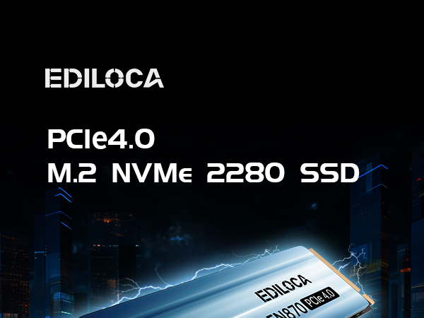 内蔵型SSD EDILOCA EN870 2TB SSD PCIe 4.0 M.2 NVMe Ediloca EN870 SSD PCIe Gen4 - Ultra-Fast Storage for PS5 and PC