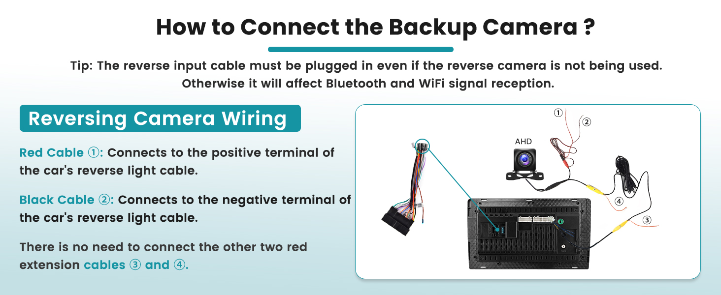How to connect backup camera