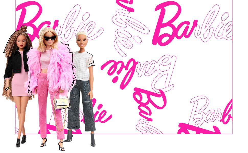 Amazon.com: Barbie Sparkling Cursive Logo Men's and Women's