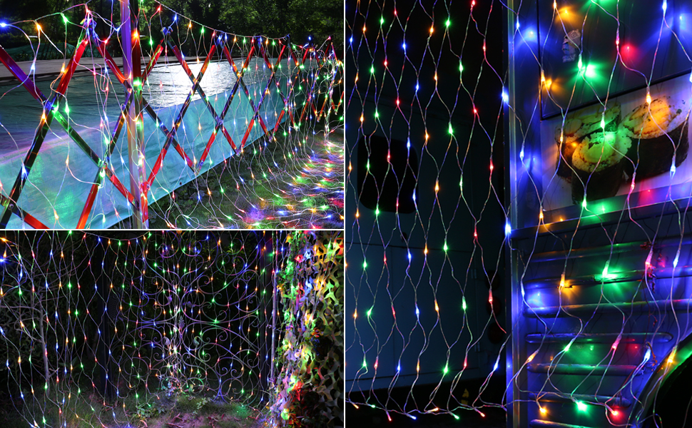 Joomer 7ft x 5ft 200 LED Christmas Net Lights, 8 Modes Timer