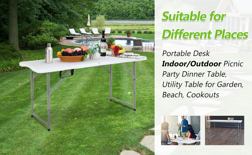 Folding Table 4 Foot, Heavy Duty Plastic Folding Tables