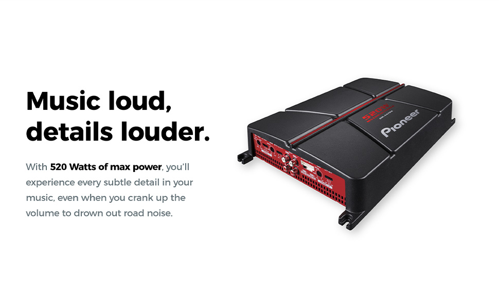 DJ Tech Pro Pioneer GM-A4704 4-Channel Bridgeable Amplifier