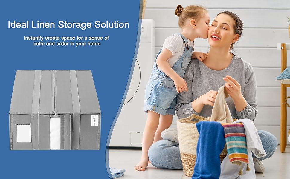 Sheet Organisers and Storage Containers, 2 Pack Bed Sheet Organiser