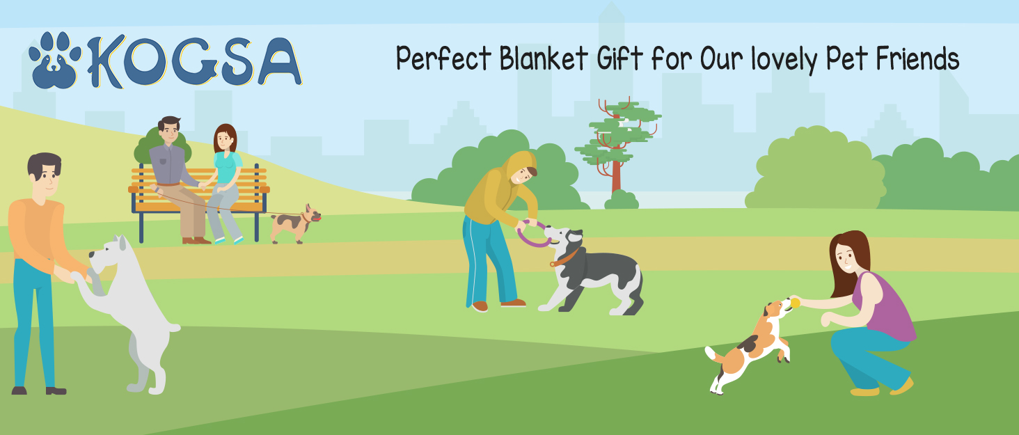 KOGSA Dog Blanket for Small Dogs,3 Pack Dog Cat Blankets