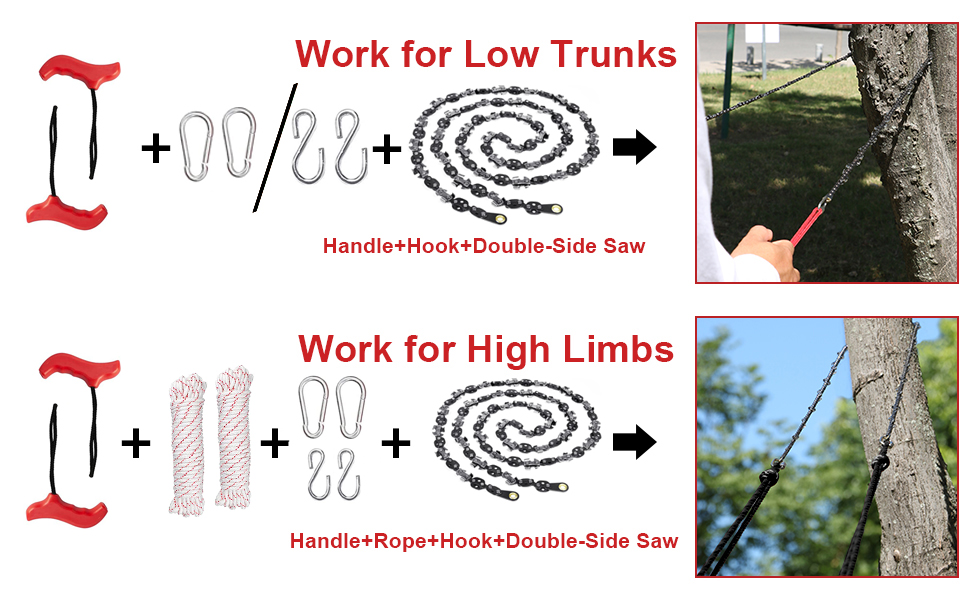 55Inch Rope Saw ANCKNE Rope saw tree saw high limb tree