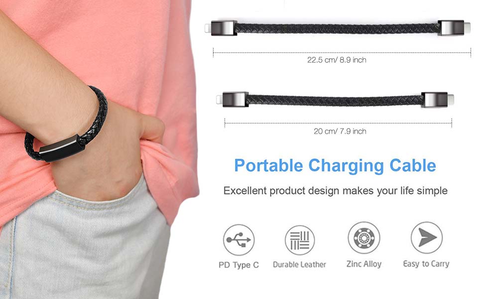 Bracelet Charging Cable Portable Short Charger