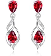 FANCIME Gift for Women Birthstone Earrings for Women Teardrop Birthstone Earrings S925 Sterling S...