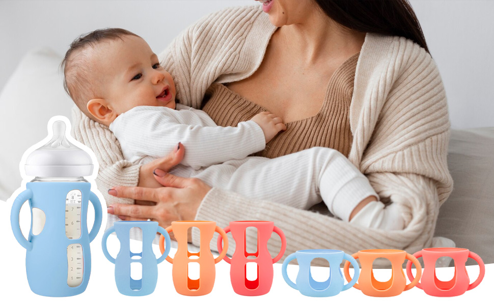 Silicone Sleeves for Avent Natural Glass Baby Bottles
