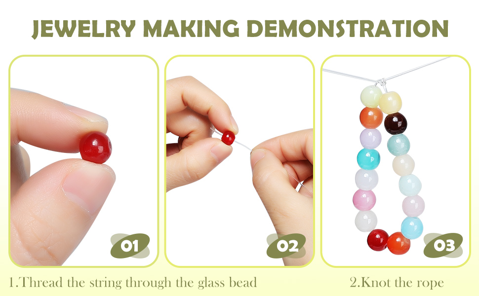 BeadRiver 2005PCS 60 Colors Glass Beads for Jewelry Making