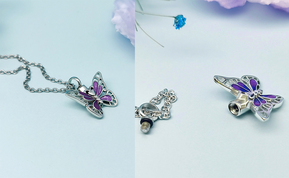 Amazon.com: QeenseKc Now She Flies with Butterfly Cremation