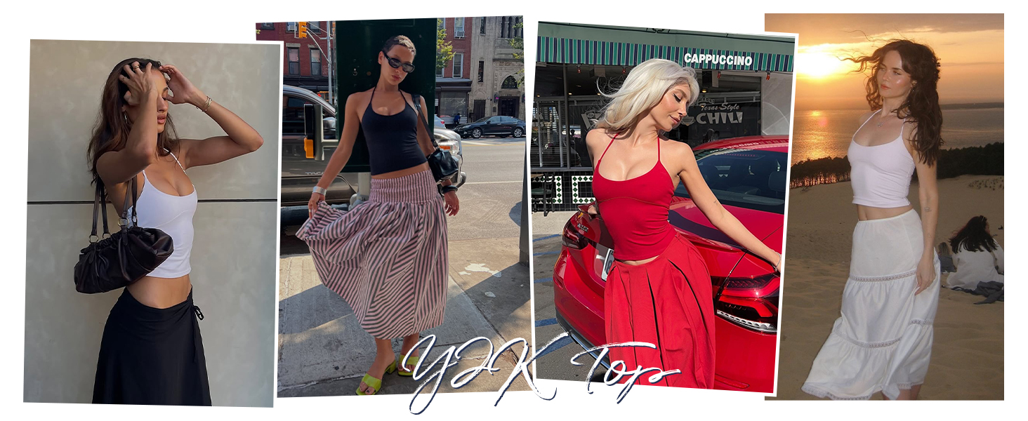 y2k tops tank tops women's tops cute tops for women white tank top woman womens tank tops