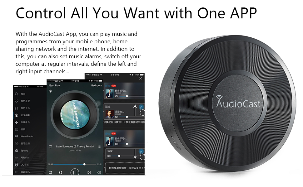 Mini WirelessMusic Streamer Audiocast WiFi Music PlayerWiFi Audio