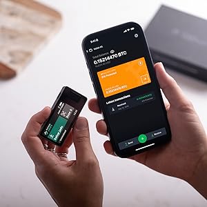 Jade Plus Metal (Genesis Grey) - Bitcoin Hardware Wallet with Camera, Bluetooth, USB-C - Secure Offline Bitcoin Storage 13 Easily send and receive your bitcoin