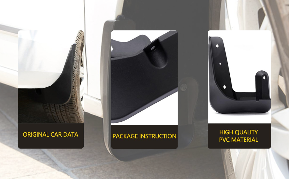 Mudflap for Tata Nexon with Screws High Quality PVC Material