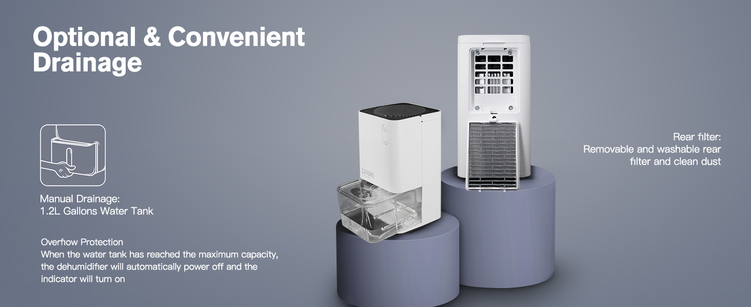 Heelay Dehumidifiers for Home Damp, 320 sq. ft Smart